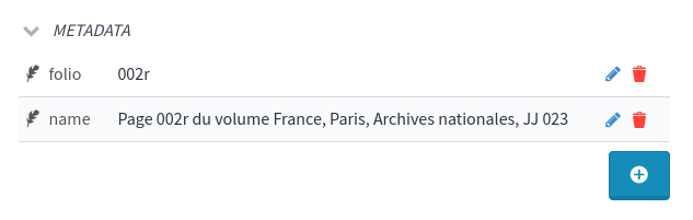 View all the metadata linked to an element
