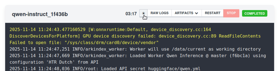 Togglable background color in task logs
