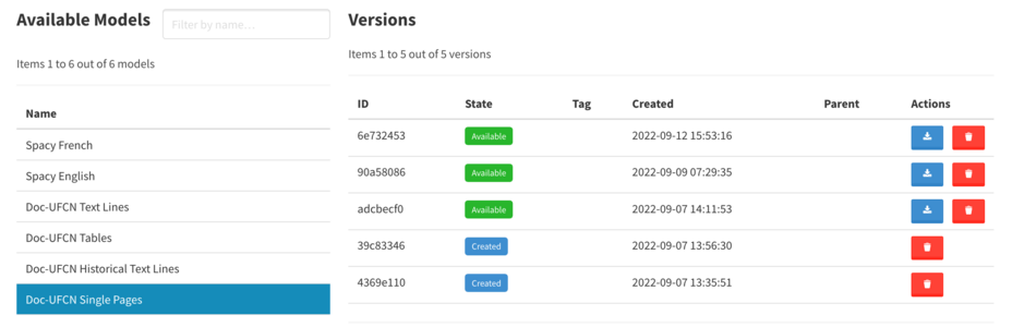 Download Model Version