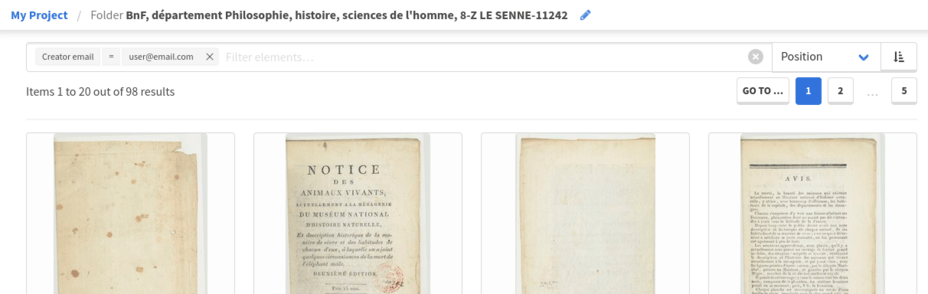 Creator email filter