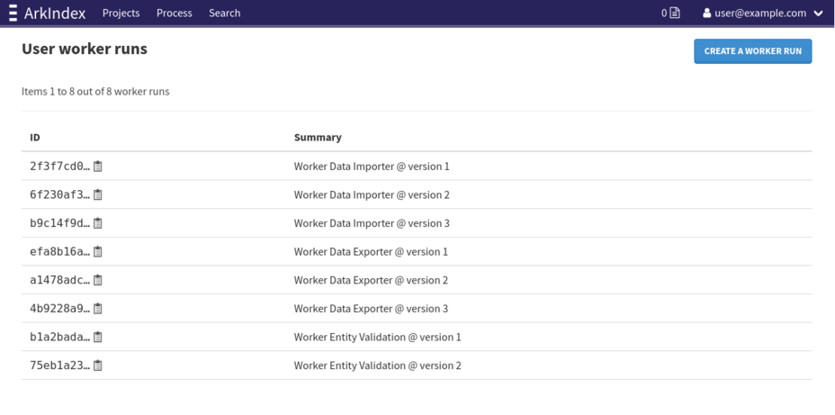 User worker runs in Arkindex 1.5.2