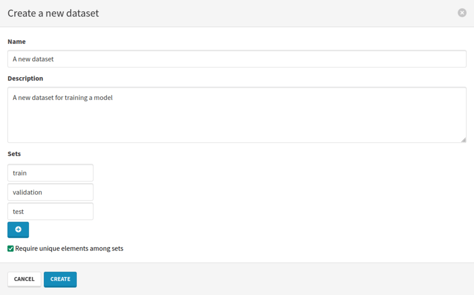 dataset set element uniqueness