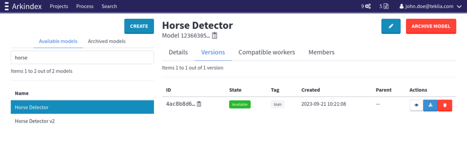 Updated model user interface