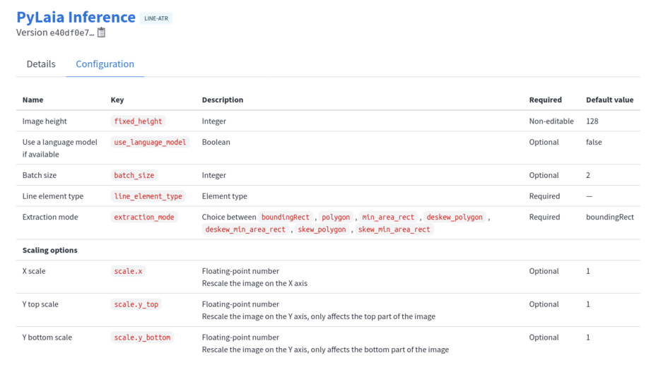 Worker configuration fields