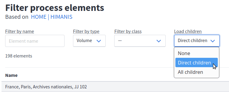 New options for the Load children filter
