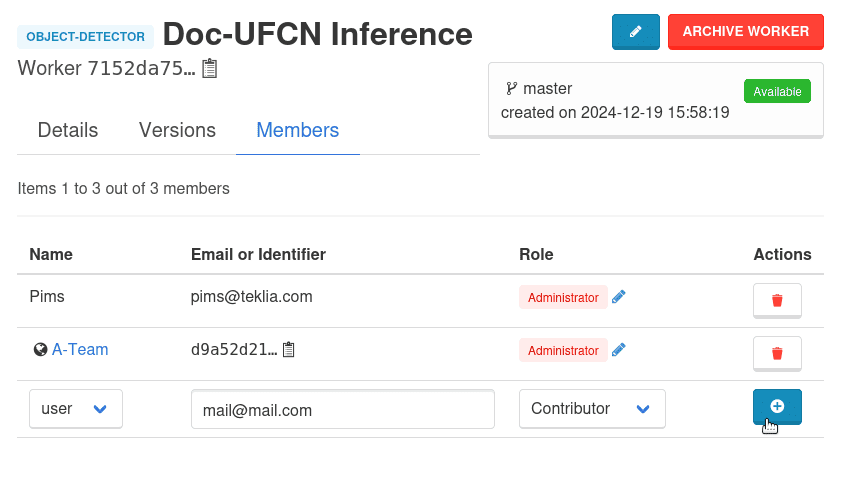Worker memberships management