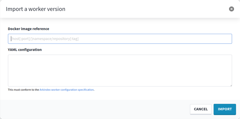 Worker version import modal