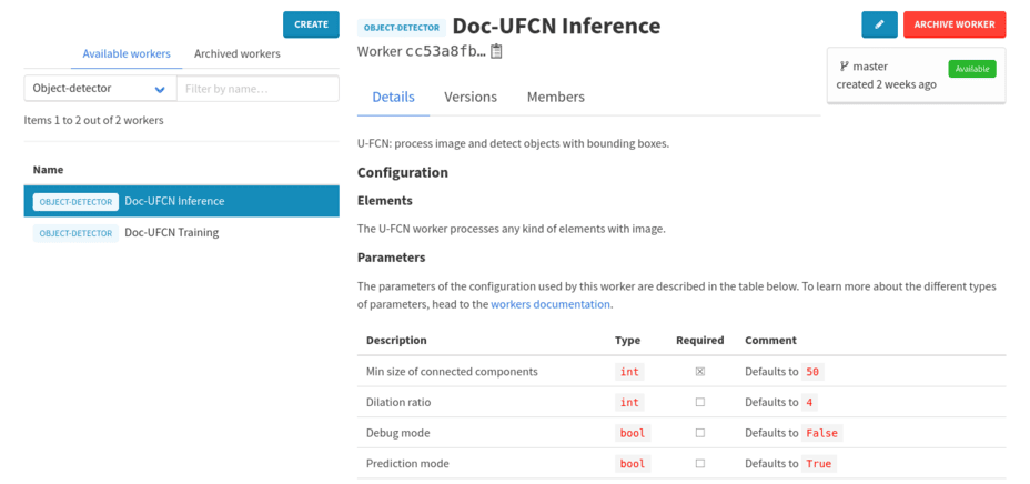 Worker details