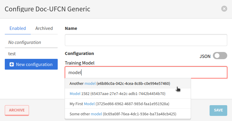 Model-type parameter