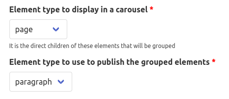 Types configuration