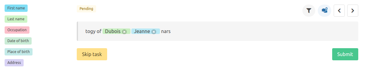 Transcription text only
