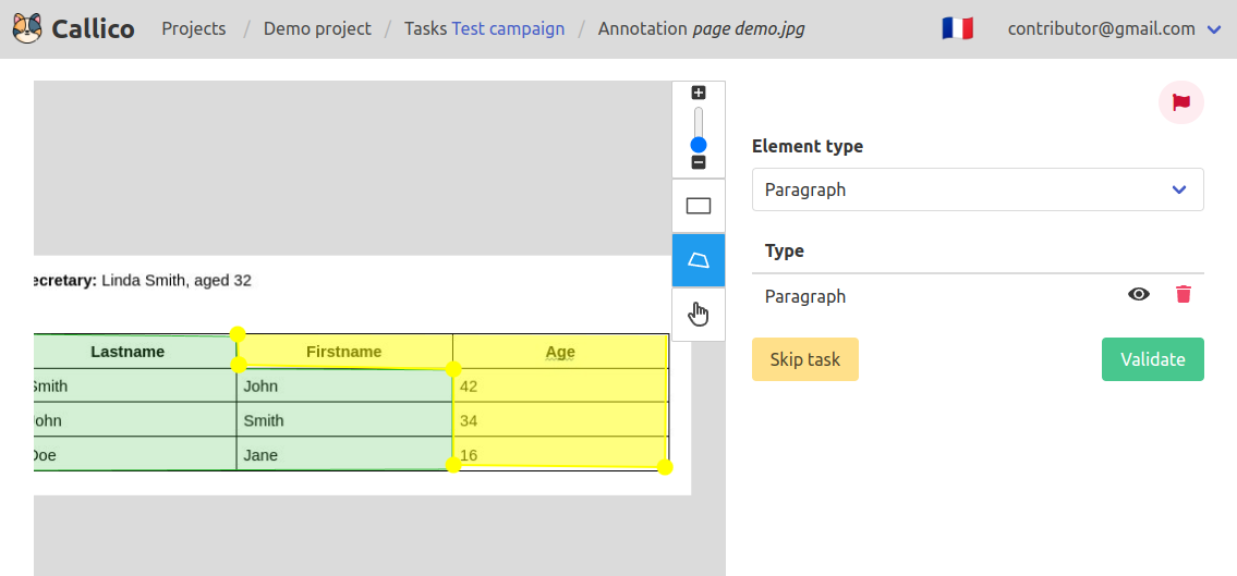Draw polygons on Elements annotations