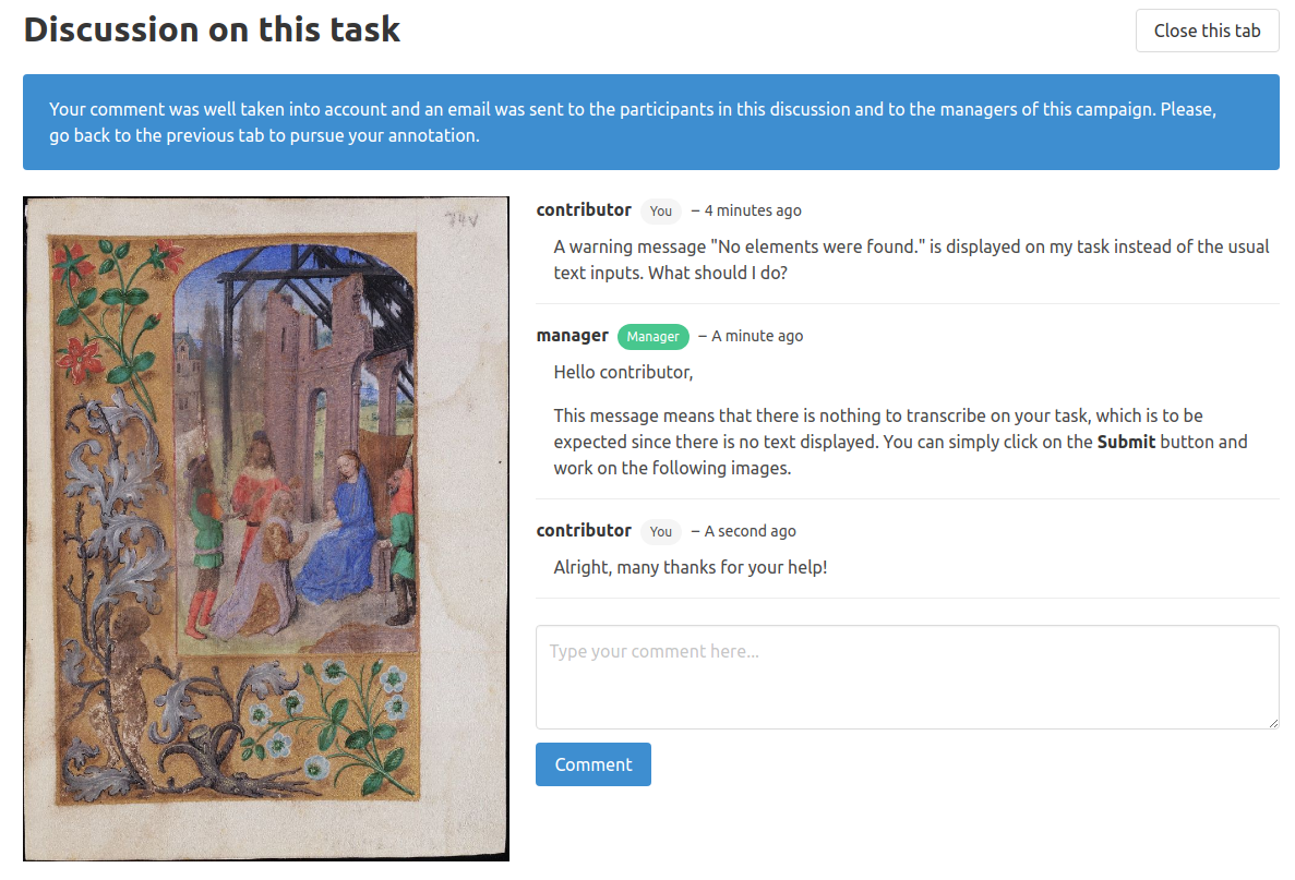 Task discussion