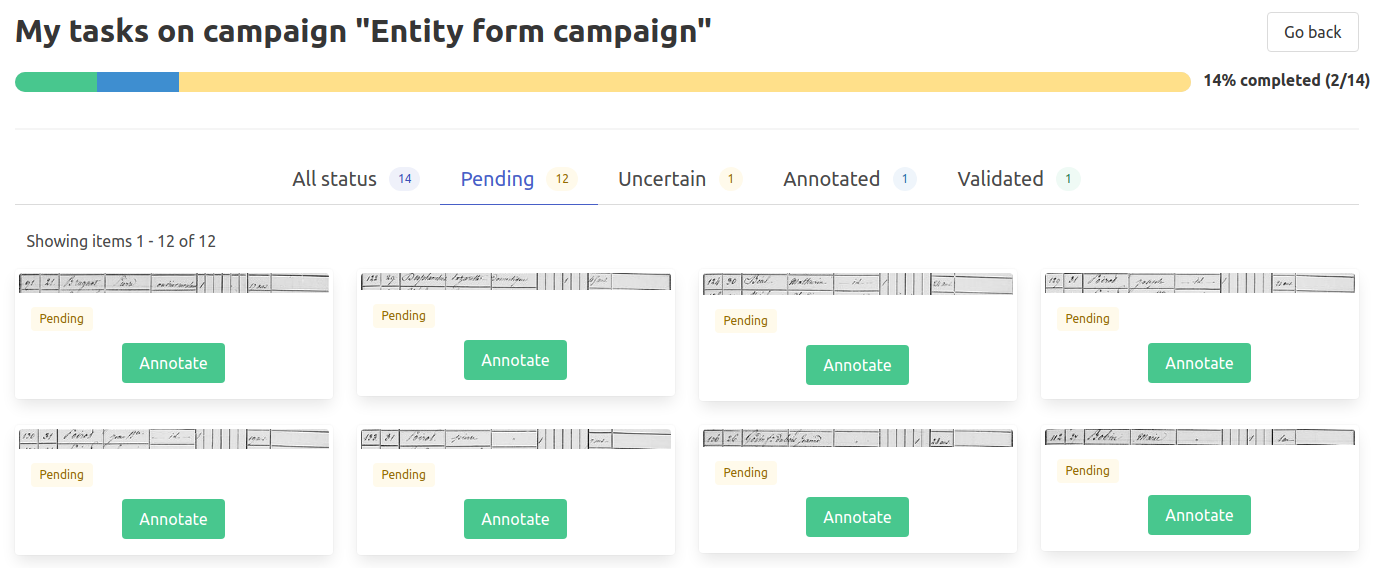 List of tasks for contributors